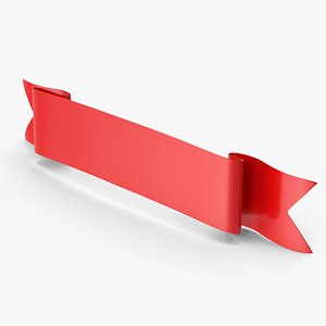 Red Banner 3D model