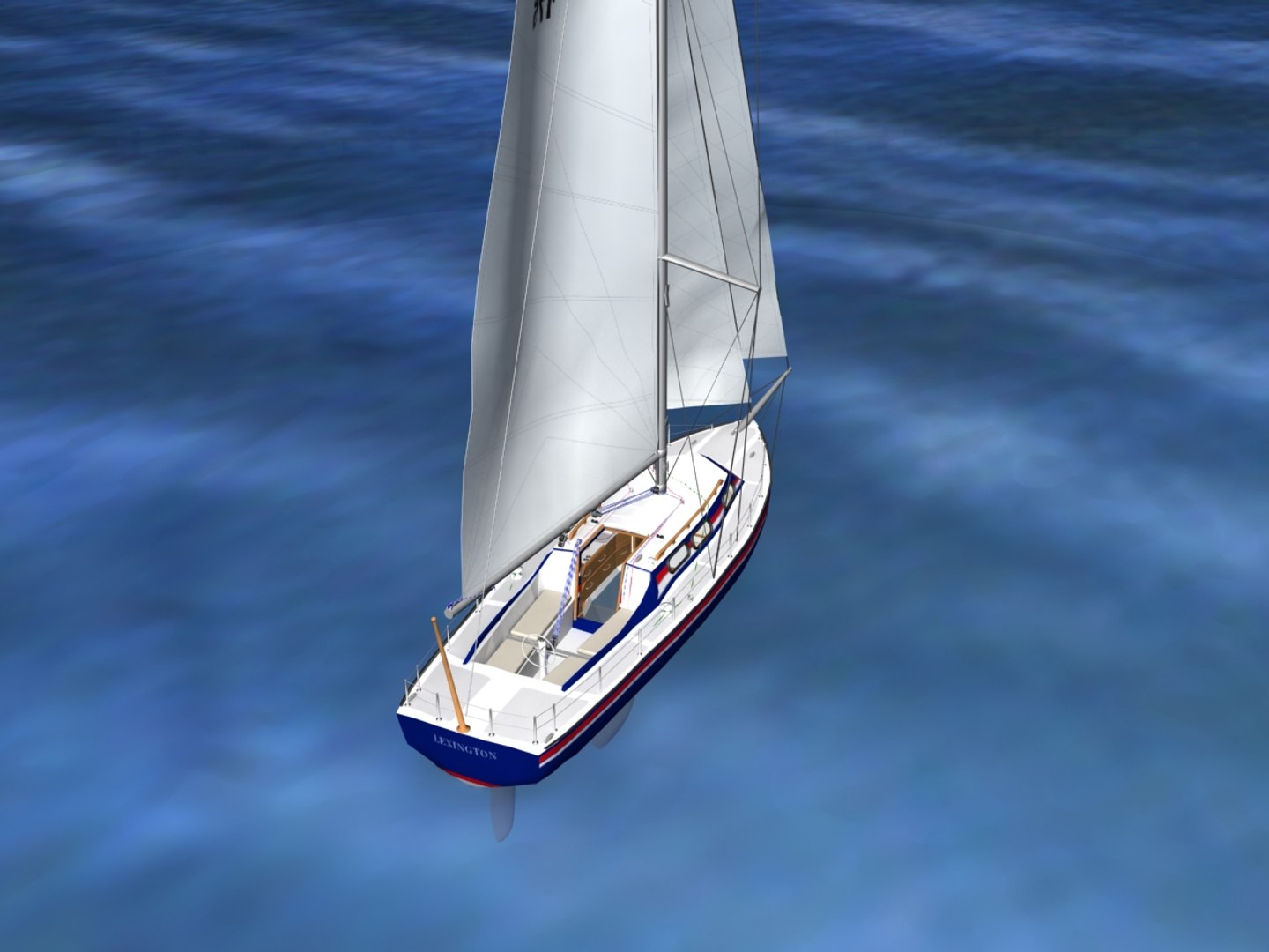 3D Model Cutter Rigged Sailing Sailboats - TurboSquid 1305961