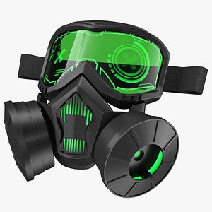 Cyber Gas Mask Neon Green