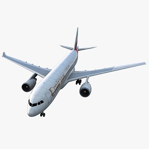 3d jet airliner airbus a330-200 model