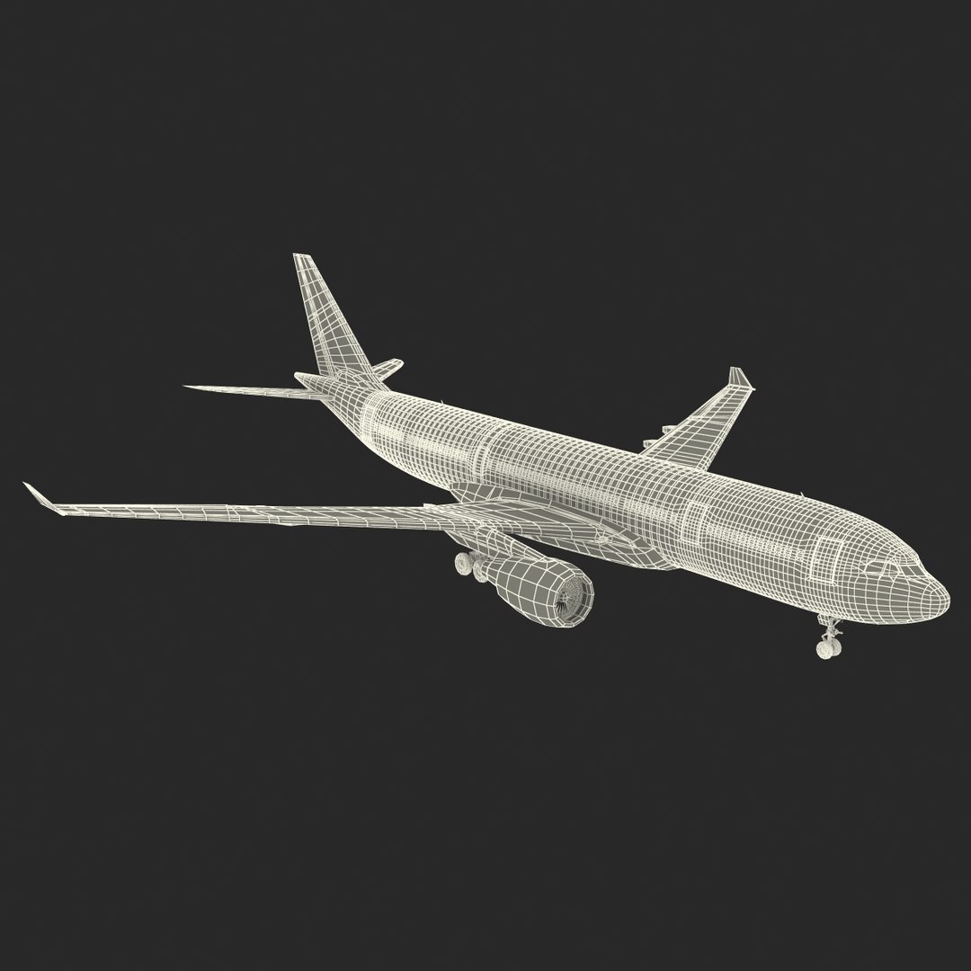 3d Jet Airliner Airbus A330-200 Model