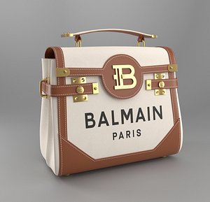 Balmain a bright Brown bag 3D model