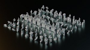 3D HD People 34 Homeless model