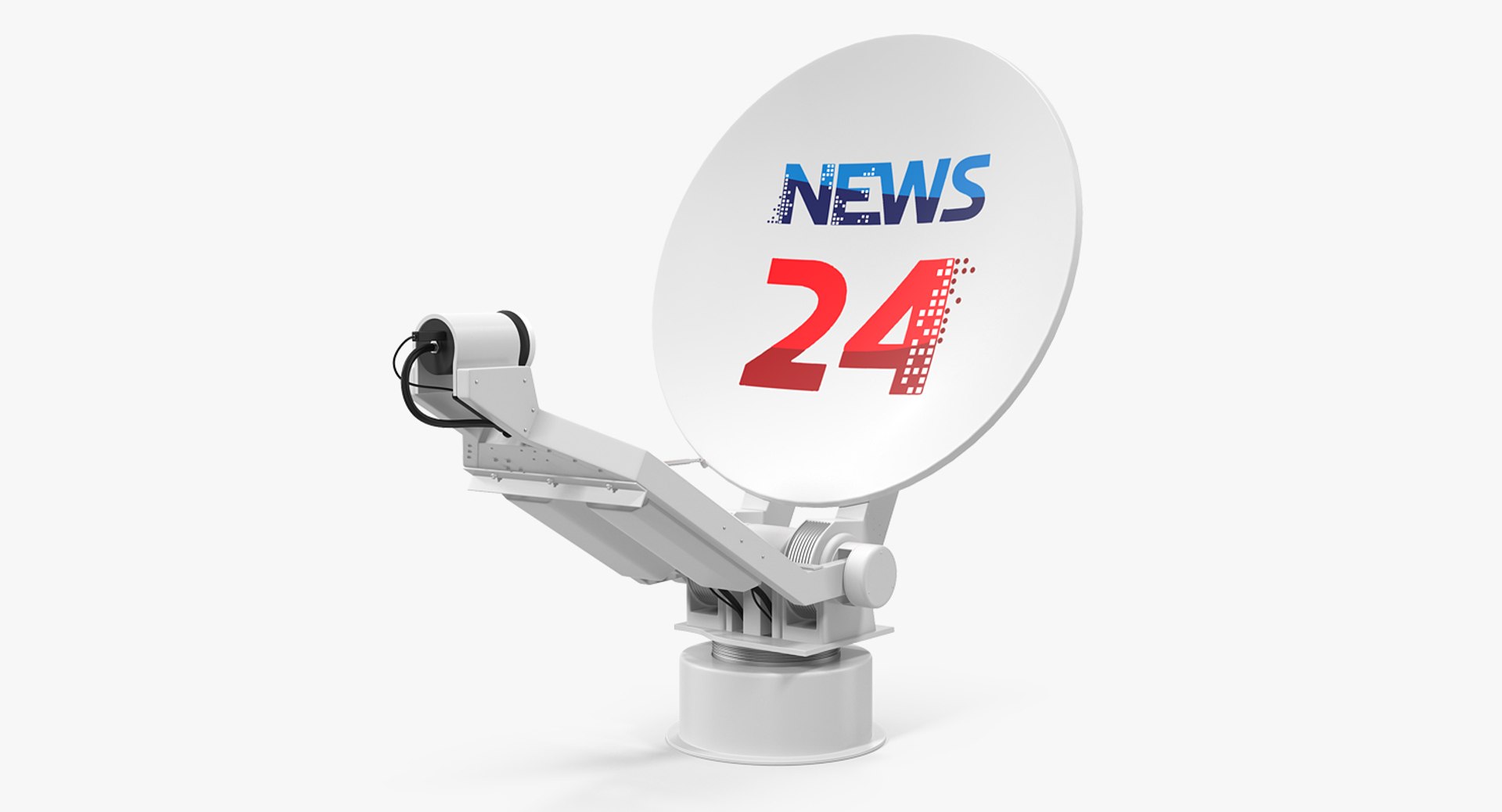 Mobile Satellite Dish 3D model preview