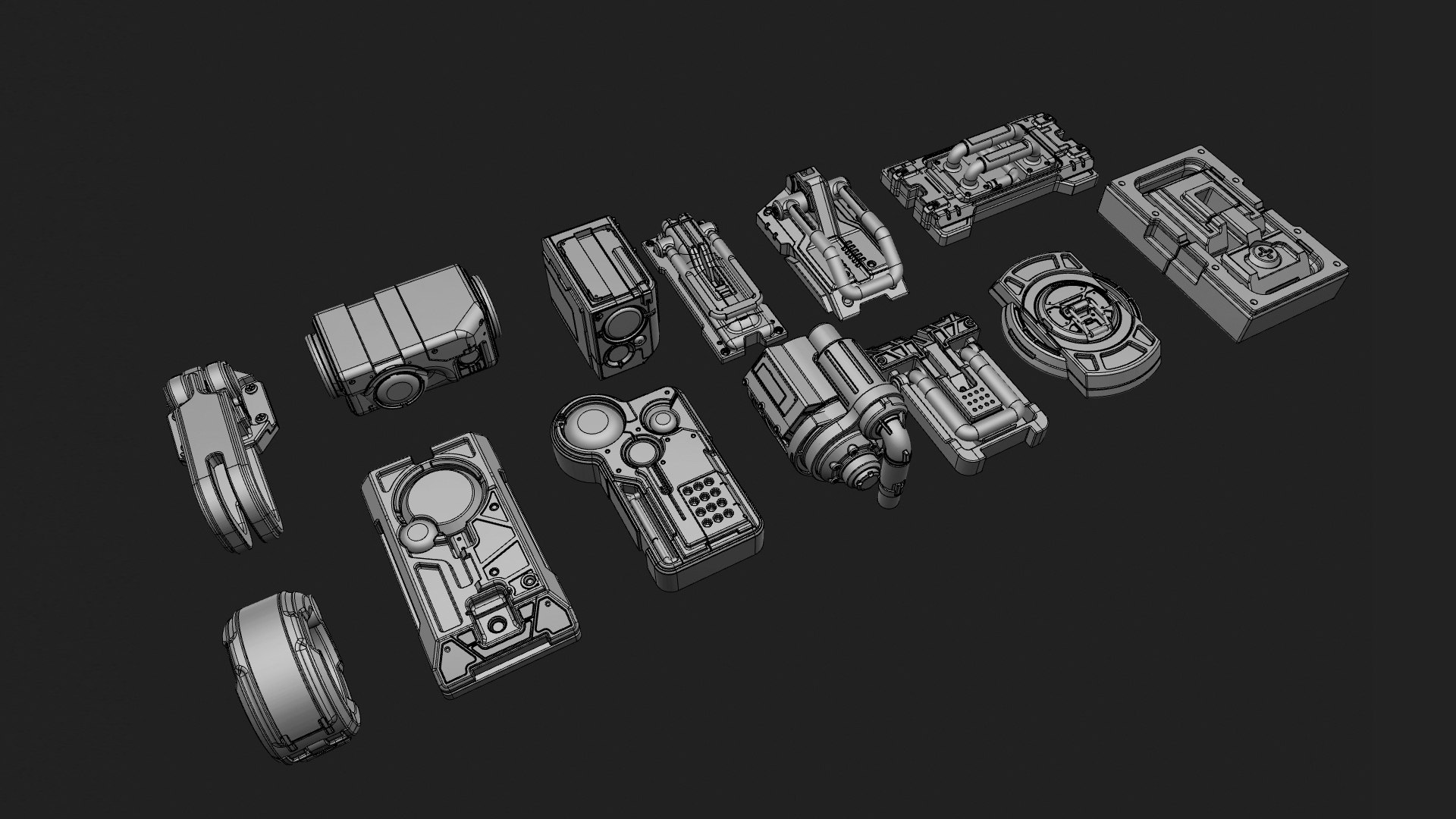 Hard Surface Kitbash 3D Model - TurboSquid 2433742