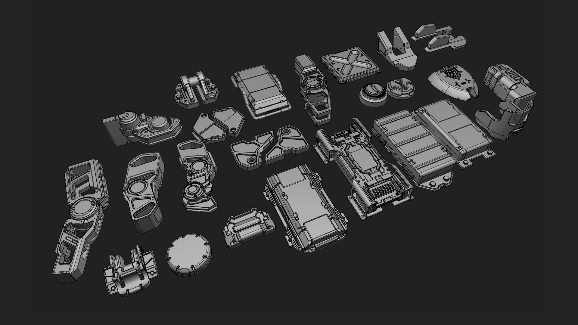 Hard Surface Kitbash 3D Model - TurboSquid 2433742