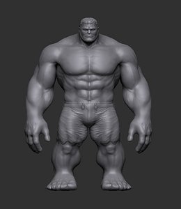3d obj green monster