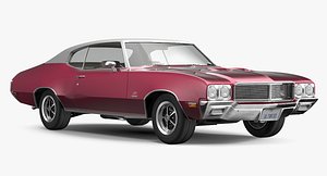 muscle car buick gs455 3d model