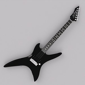 3d model bc rich stealth guitar