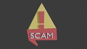 scam icon 3D model