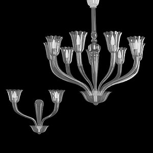 italamp glass chandelier 3ds