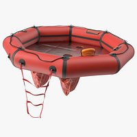 Advanced Life Raft with Extras Red