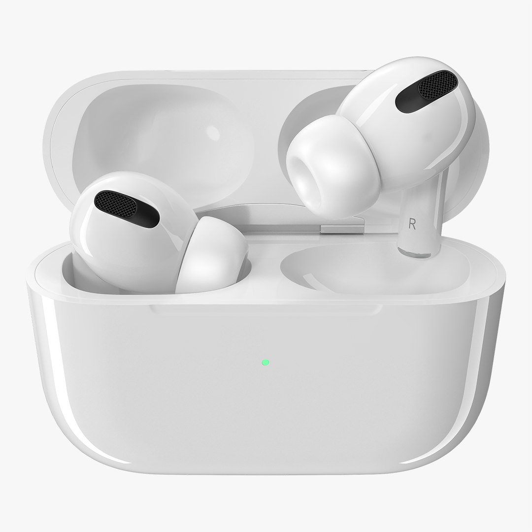 Apple AirPods Pro with Wireless Charging Case 3D model preview