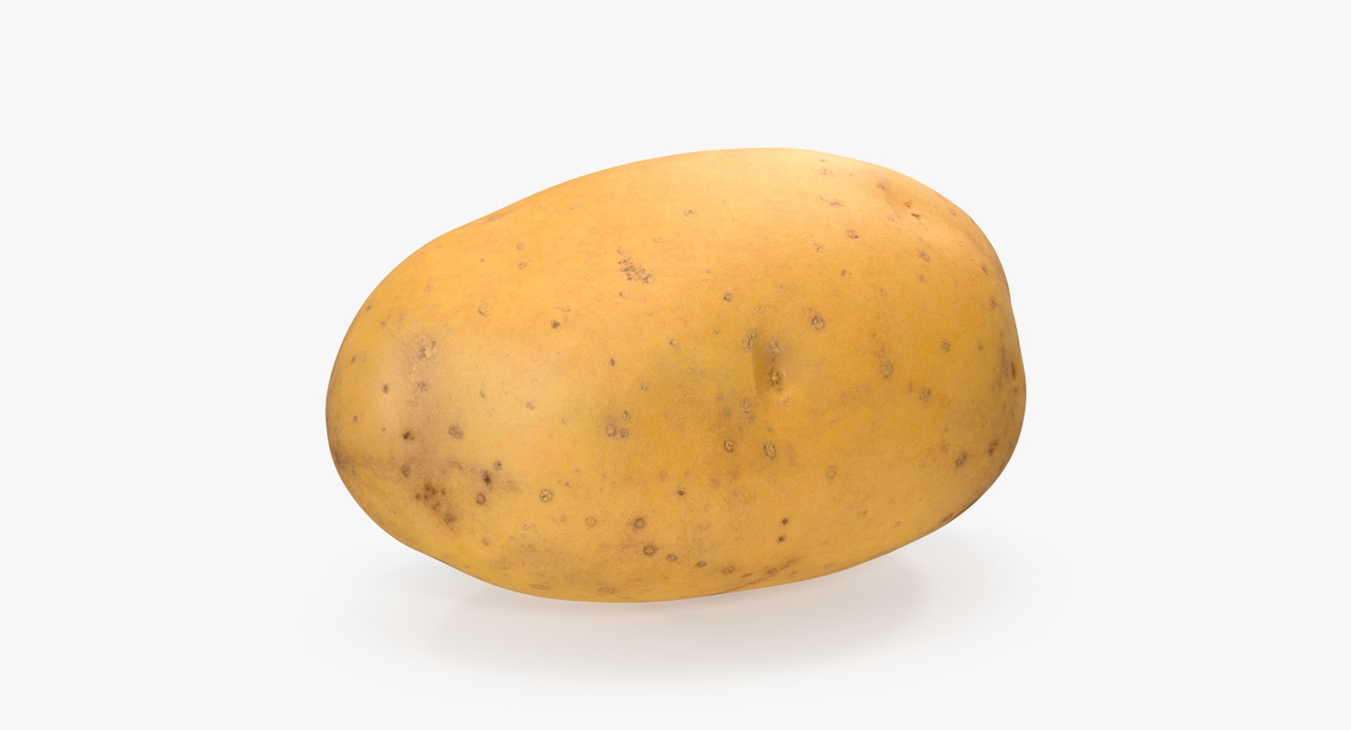 Unpeeled Raw Potato 3D Model 3D model preview