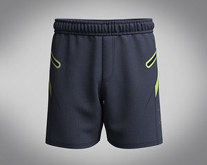 3D model Mens Shorts-Neon and Blue