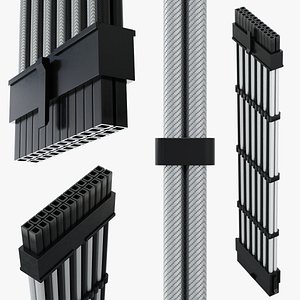 3D Computer Power Supply Cable Connector