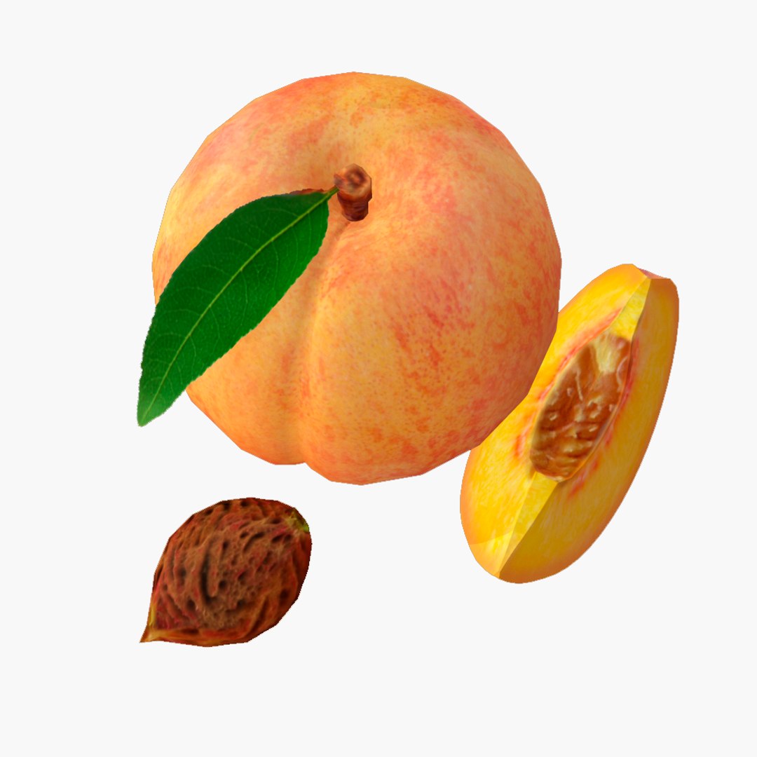 obj peach realistic real