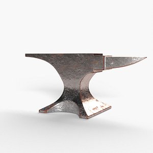 Rusty rough medieval anvil 3D model