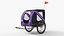 3D model Bicycle Pet Trailer Violet with Sphynx