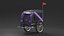 3D model Bicycle Pet Trailer Violet with Sphynx