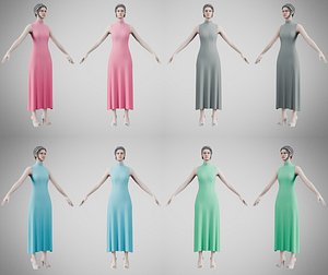 Dress 56 Gradient Colors Collection 2 3D