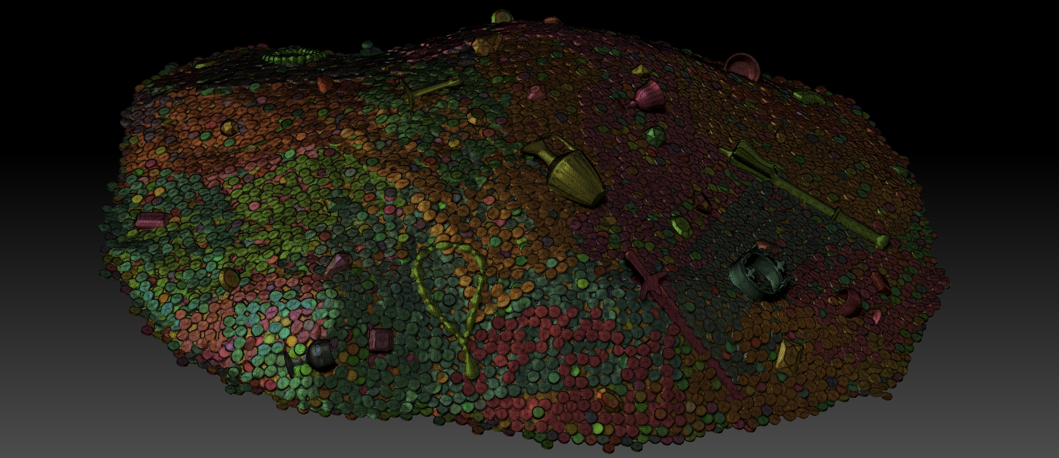3D gold pile model - TurboSquid 1671396