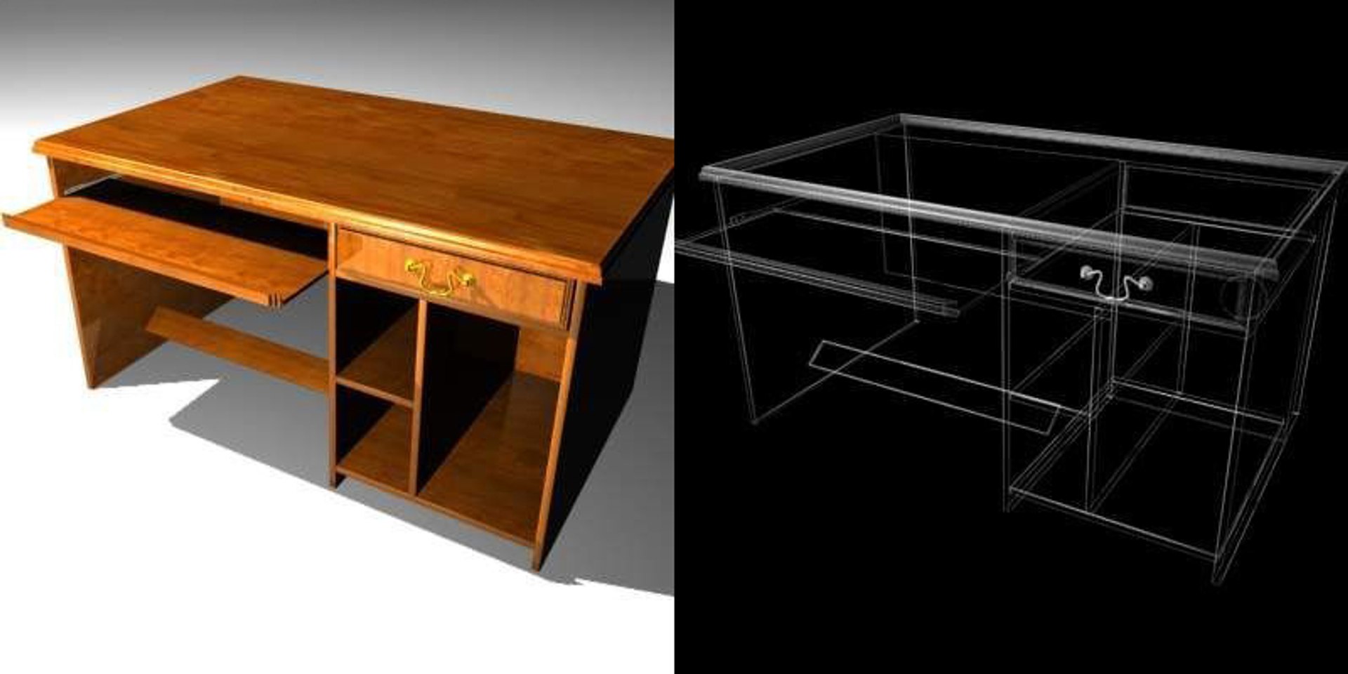 3d model computer table