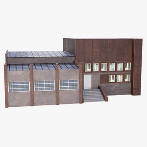 Brutalism Old Soviet Building 3D model