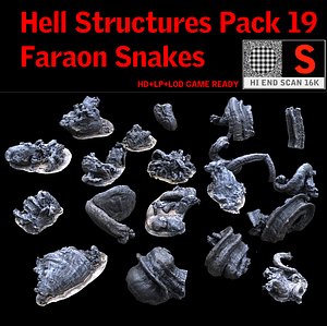 3d hell structures-faraon snakes model