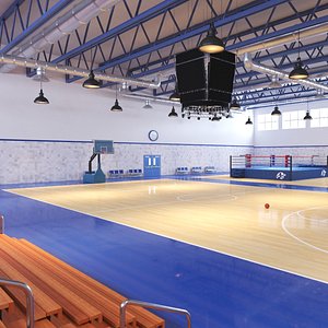 real sports hall 3D model