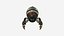 Niedlicher Roboter E05 Black Gold - SciFi-Charakterdesign