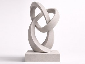 3D Interlocking stone loops sculpture - 3D Print model