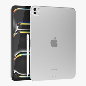 3D Apple iPad Pro M4 11-inch Silver