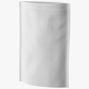 zipper white paper bag 3D model