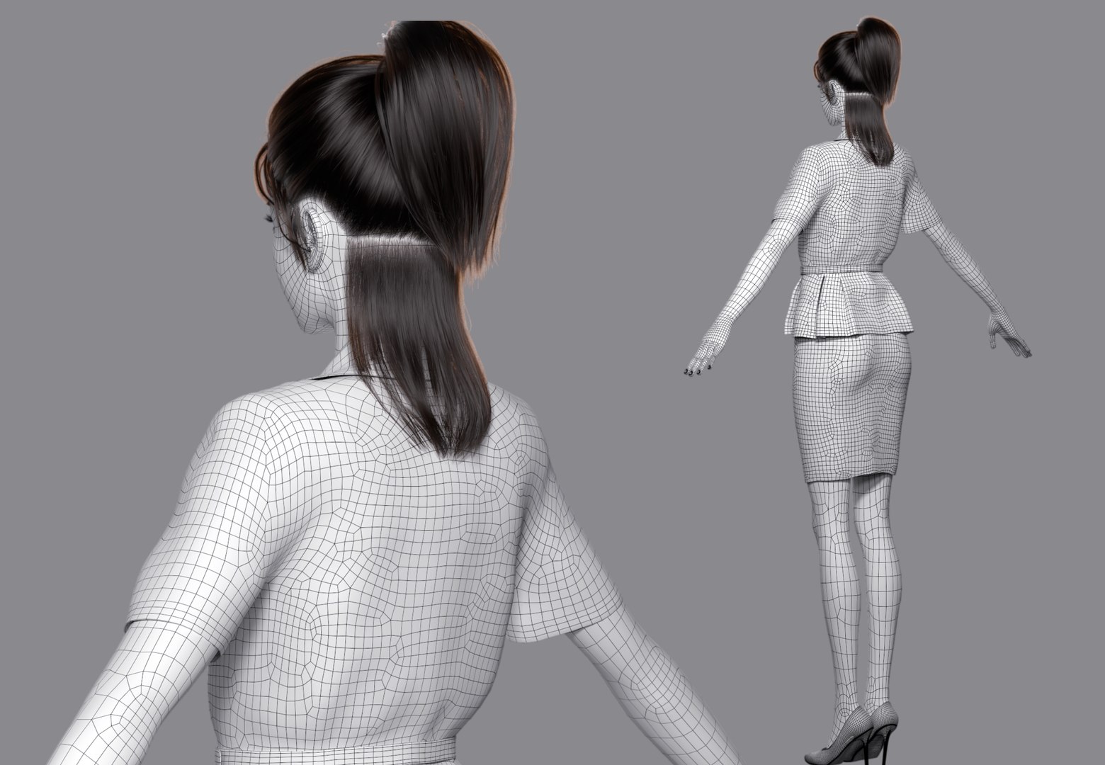 A Beautiful Urban Office Woman Model 3D Model - TurboSquid 2393299
