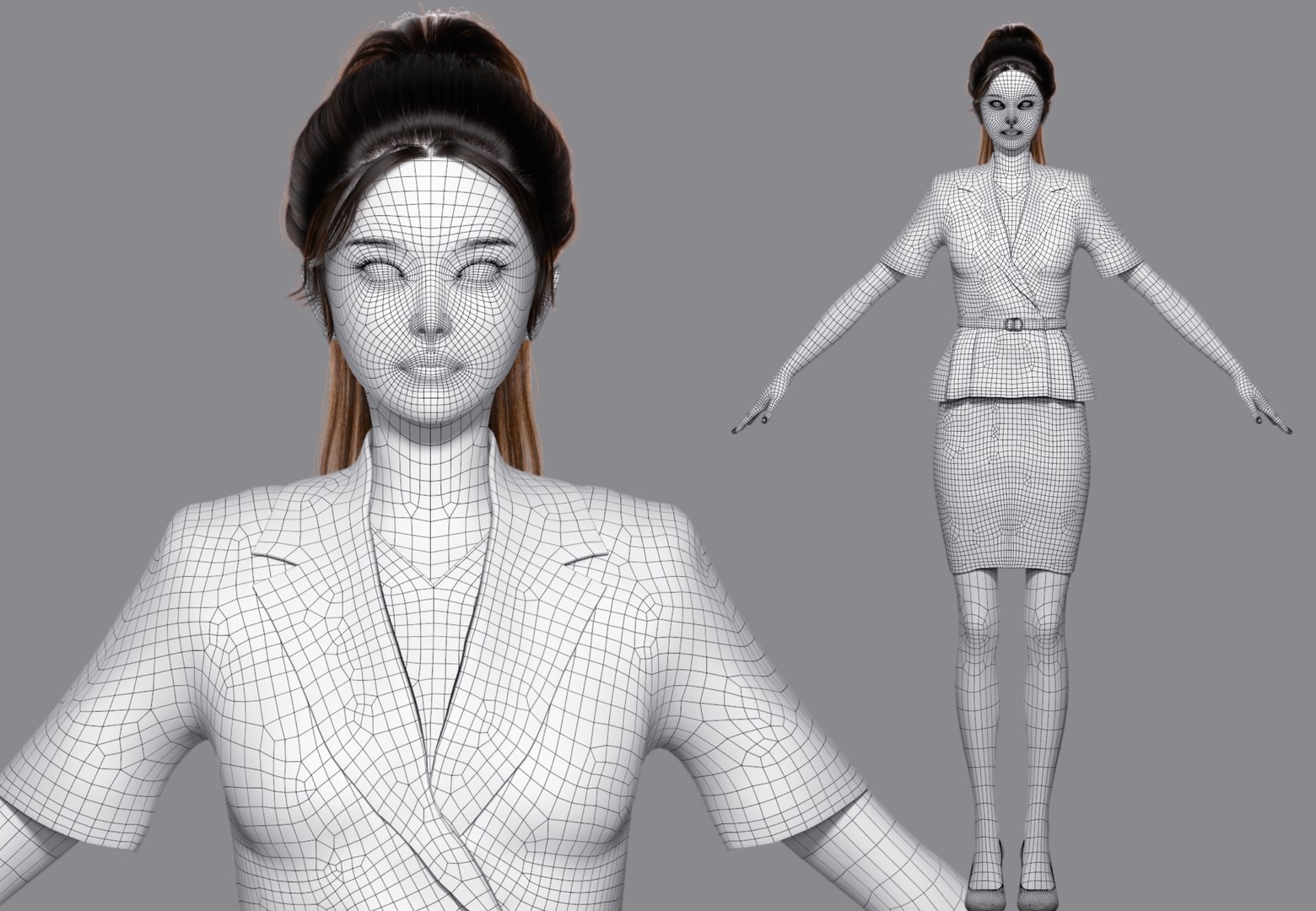 A Beautiful Urban Office Woman Model 3D Model - TurboSquid 2393299