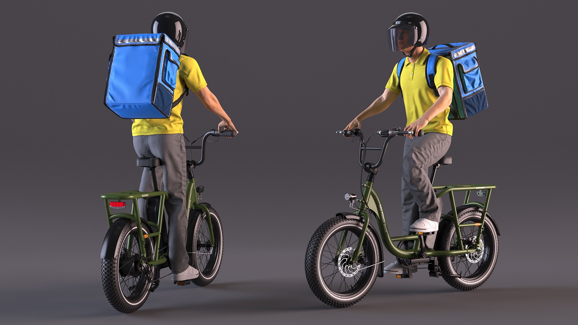 Deliveryman Rides on E-Bike RadRunner 3D model https://p.turbosquid.com/ts-thumb/AQ/ZG0lre/QI/deliverymanridesonebikeradrunner3dmodel011/jpg/1705067706/1920x1080/fit_q87/0643ed37e96e076fb61c9b0fb686fe227479ad11/deliverymanridesonebikeradrunner3dmodel011.jpg