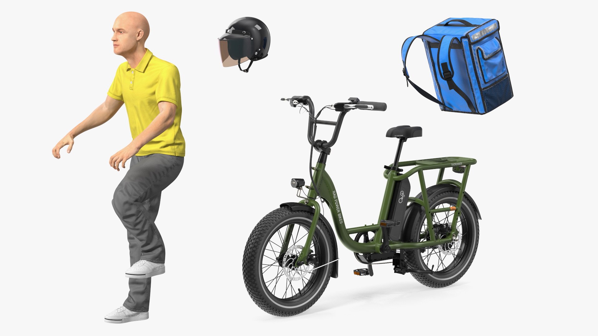Deliveryman Rides on E-Bike RadRunner 3D model https://p.turbosquid.com/ts-thumb/AQ/ZG0lre/cd/deliverymanridesonebikeradrunner3dmodel031/jpg/1705067801/1920x1080/fit_q87/1b7b69c4a0d3b9d9c666e076e6cc88c96619e200/deliverymanridesonebikeradrunner3dmodel031.jpg