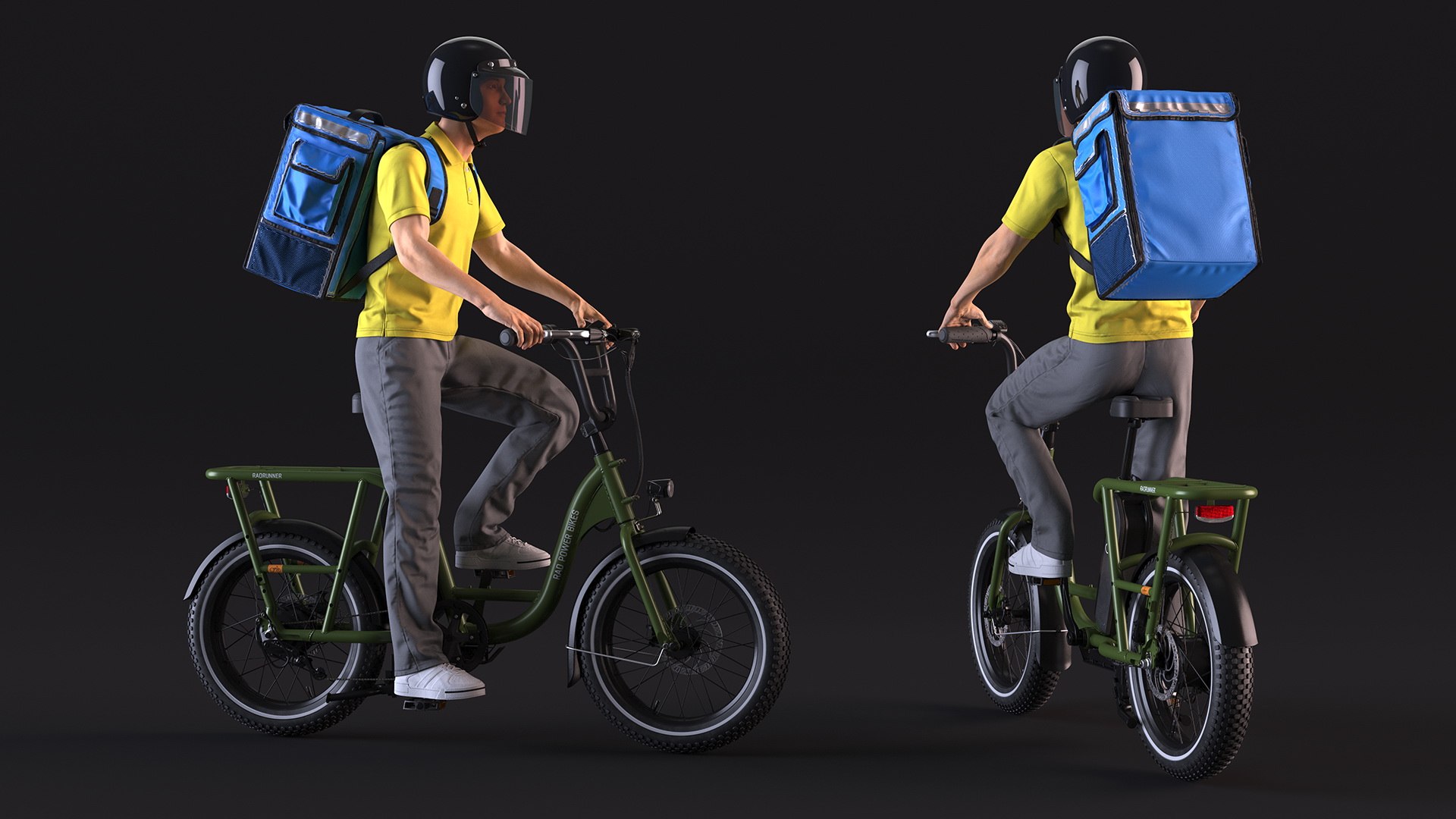 Deliveryman Rides on E-Bike RadRunner 3D model https://p.turbosquid.com/ts-thumb/AQ/ZG0lre/w4/deliverymanridesonebikeradrunner3dmodel010/jpg/1705067699/1920x1080/fit_q87/dee44dd1a35e14d8633958f5be9122b4f3326228/deliverymanridesonebikeradrunner3dmodel010.jpg