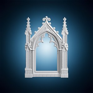 Obsidian Abbey Gothic Frame 3D Print Model