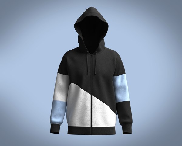 Hoodie Contrast Color 3D TurboSquid 1921304