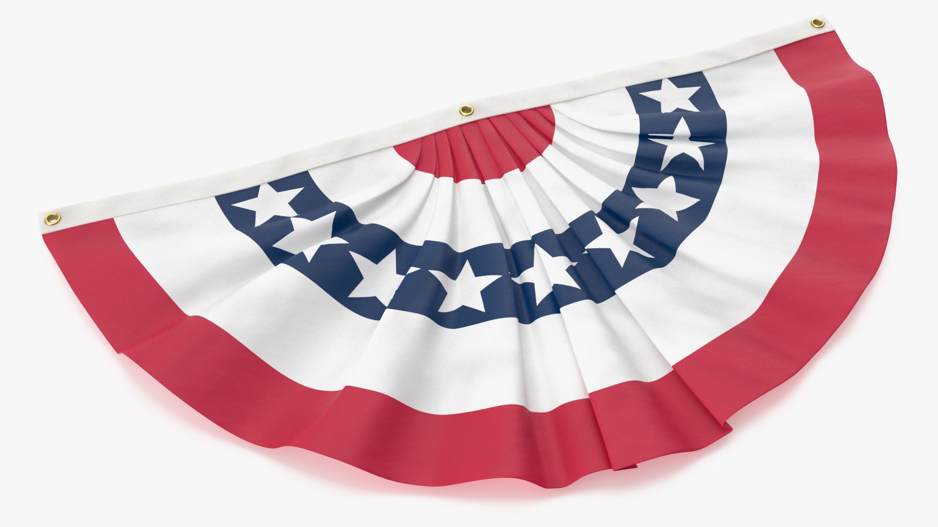 United States Flag Bunting 3D model preview