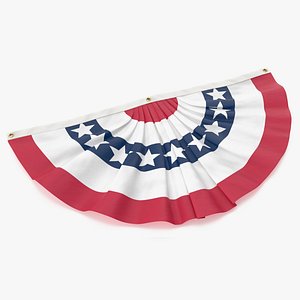 3D United States Flag Bunting model