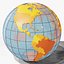 Geopolitical Earth Globe - 241 Separate Countries High and Low Poly
