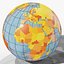 Geopolitical Earth Globe - 241 Separate Countries High and Low Poly