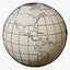 Geopolitical Earth Globe - 241 Separate Countries High and Low Poly
