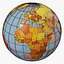 Geopolitical Earth Globe - 241 Separate Countries High and Low Poly
