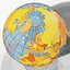 Geopolitical Earth Globe - 241 Separate Countries High and Low Poly