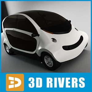 3d 3ds futuristic car peapod