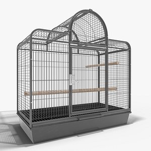3D large parrot bird cage